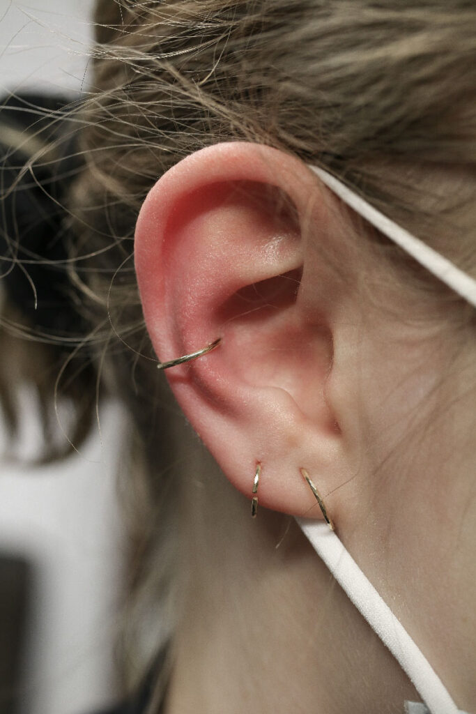 Inner conch lävistys